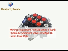 Mijnbouwapparatuur HSSD8 serie 3 Bank Hydraulisch sectioneel klep 31.5Mpa, 80 L/min Stroom