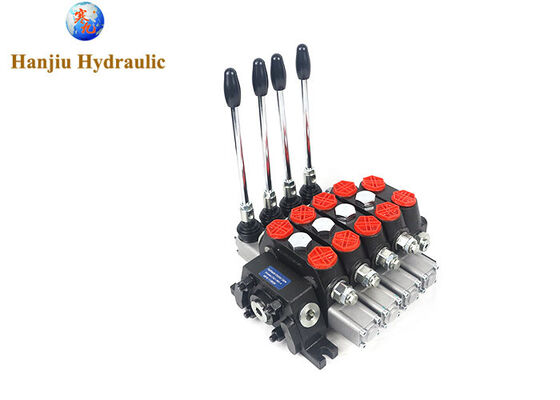 Hydraulic Command valve DCV80-4, 4 spools 80liters with high pressure valve