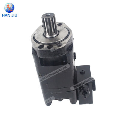 Hydraulic motor with external brake valve, BMSY-315 with 6 hole mounting, 31.75mm spline shaft, 7/8-14 UNF Port A and B