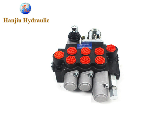 Monoblokrichtingscontroleventiel 40 L/Min 11GPM 3 spoel 4 posities Dubbele actiongroep + joystick