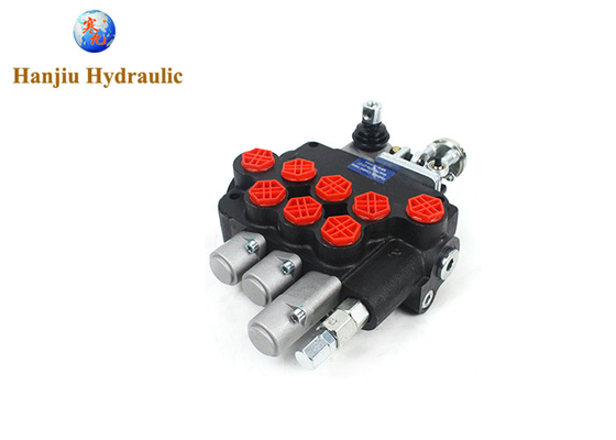 Hydraulische monoblokklep 3P80 luchtcontrole type + handmatige besturing met BSPP 1/2 poorten voor oogstmachines