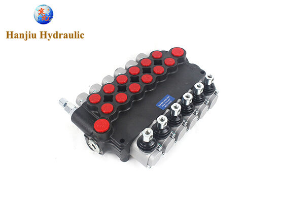 Monoblokbesturingskleppen van de P80-serie,6 handgrepen met veerbesturing, BSPP-poorten